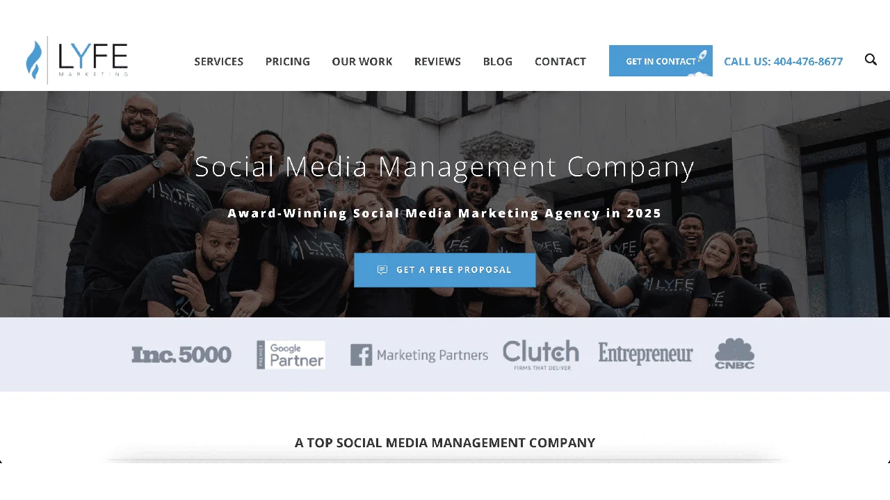 LYFE Marketing - Top Social Media Management Agencies