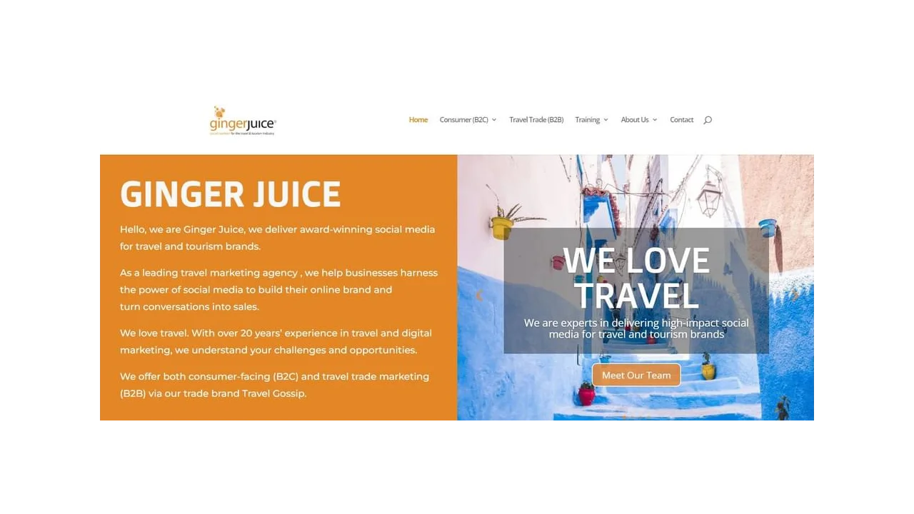 Ginger Juice Top PR Agencies for Travel & Tourism in the UK