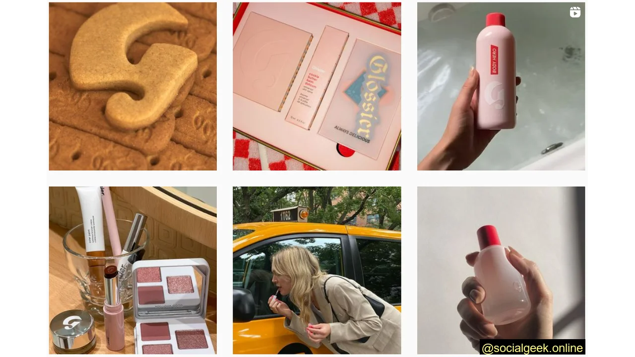 Beauty Brand (Glossier) Instagram Examples