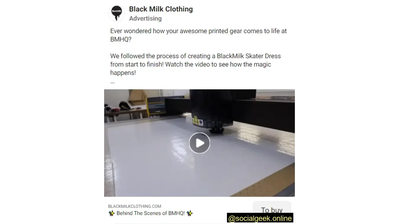 Black Milk Clothing Video Marketing Examples