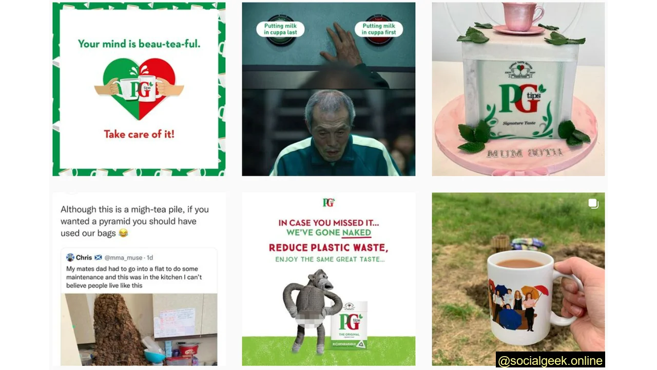 Drinks Brand (PG Tips) Instagram Examples