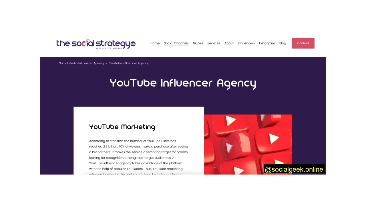 The Social Strategy Top YouTube Influencer Marketing Agencies