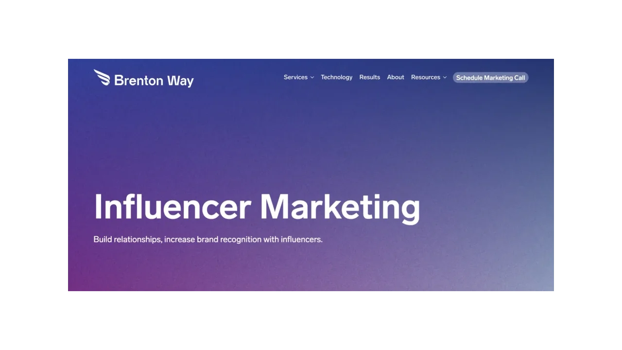Brenton Way Top Influencer Marketing Social Agencies