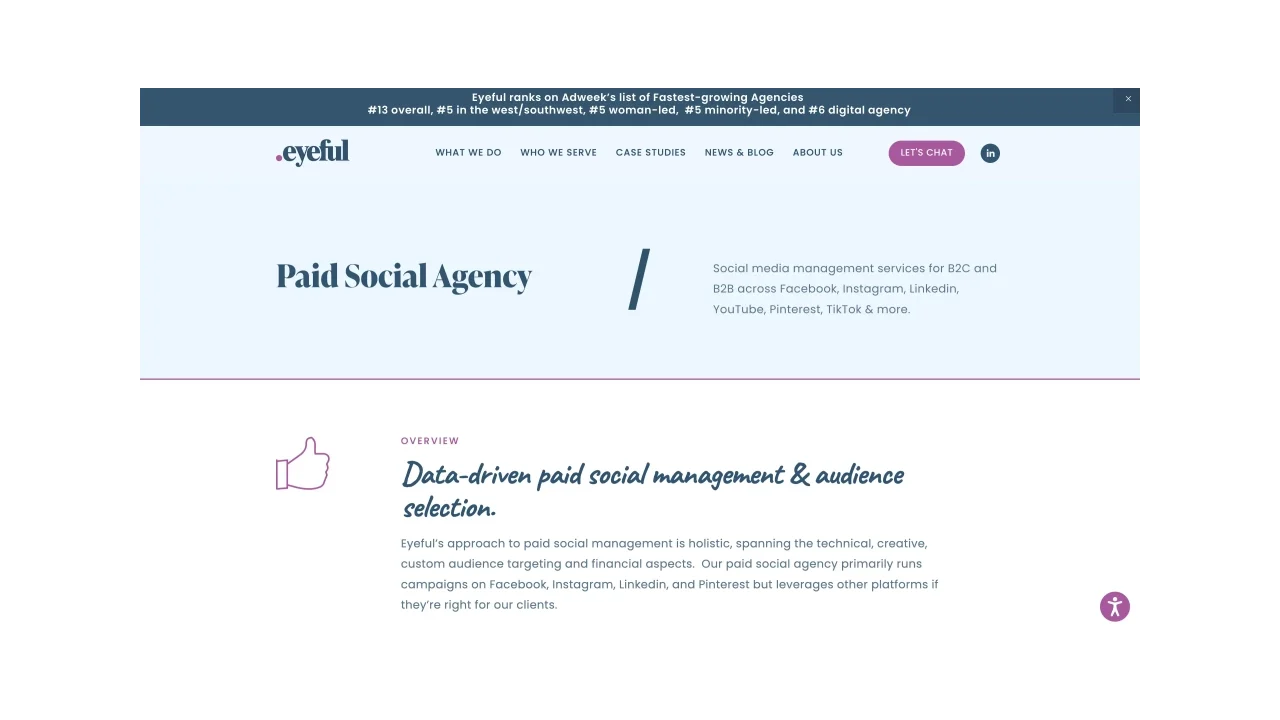 Eyeful Top Paid Social Agencies