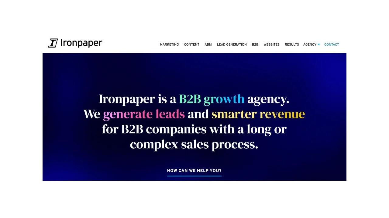 Iron Paper - b2b advertisng agency in New York