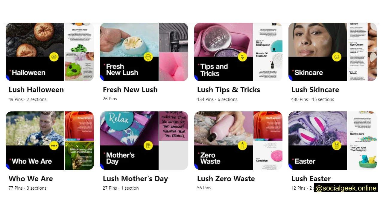 Best Beauty & Skincare brands on Social Media Lush Cosmetics