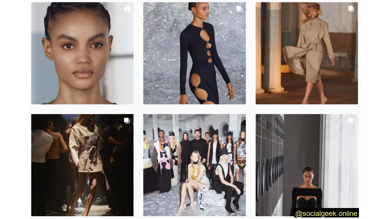 Luxury Fashion Brand (Burberry) Instagram Example