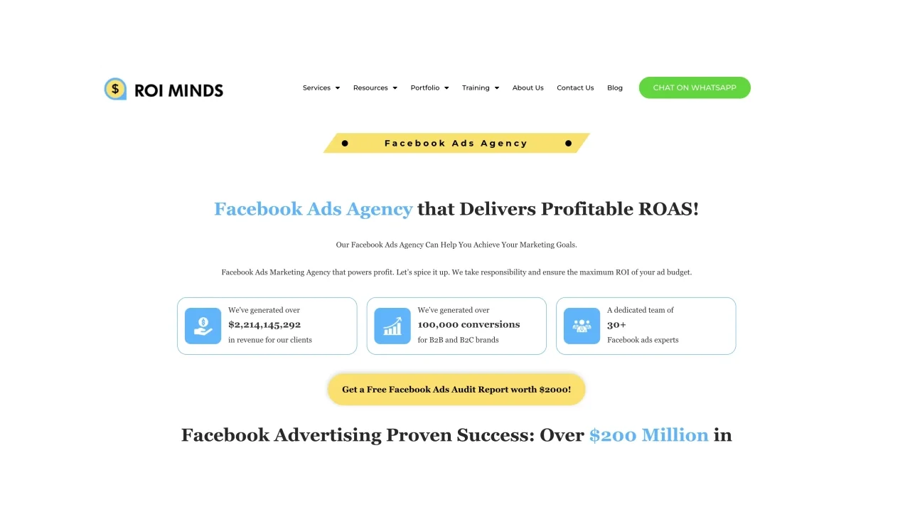 ROI Minds Top Facebook Ads Agency for Startups