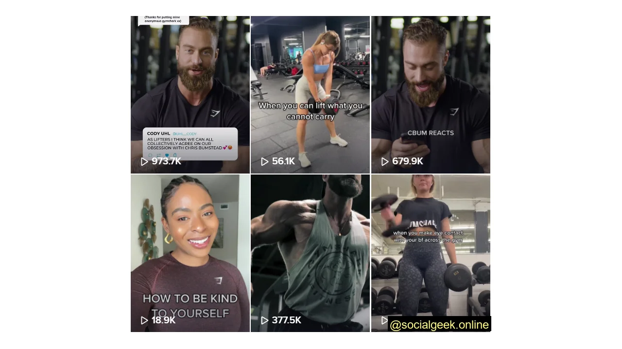 Fitness Brand on TikTok - Gymshark