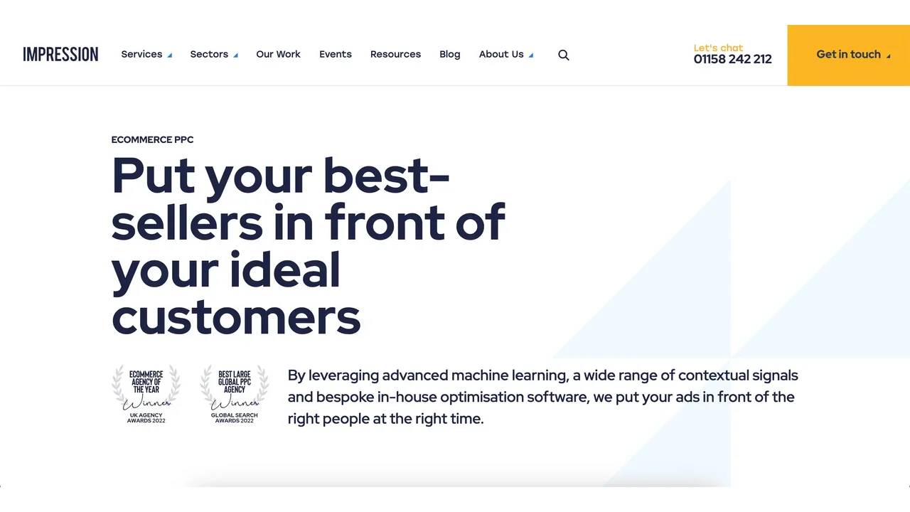 Award Winning eCommerce PPC Agency - Impression