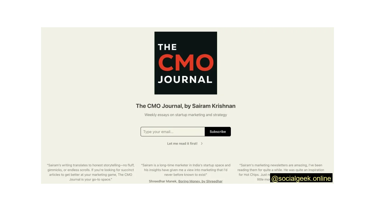 The CMO Journal Top 13 Marketing Newsletters