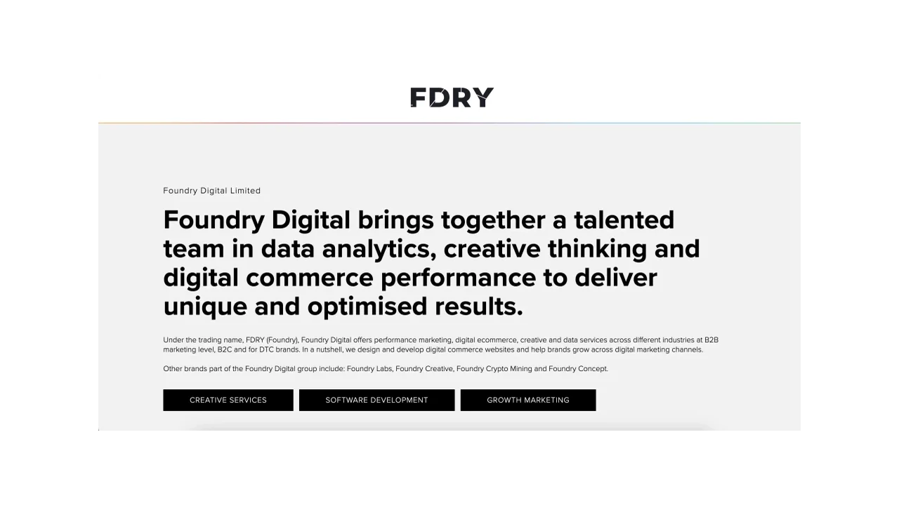 Foundry Top eCommerce Website Design & Development Agencies