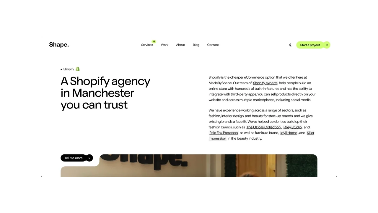 MadeByShape - Ecommerce design and development agency in Manchester