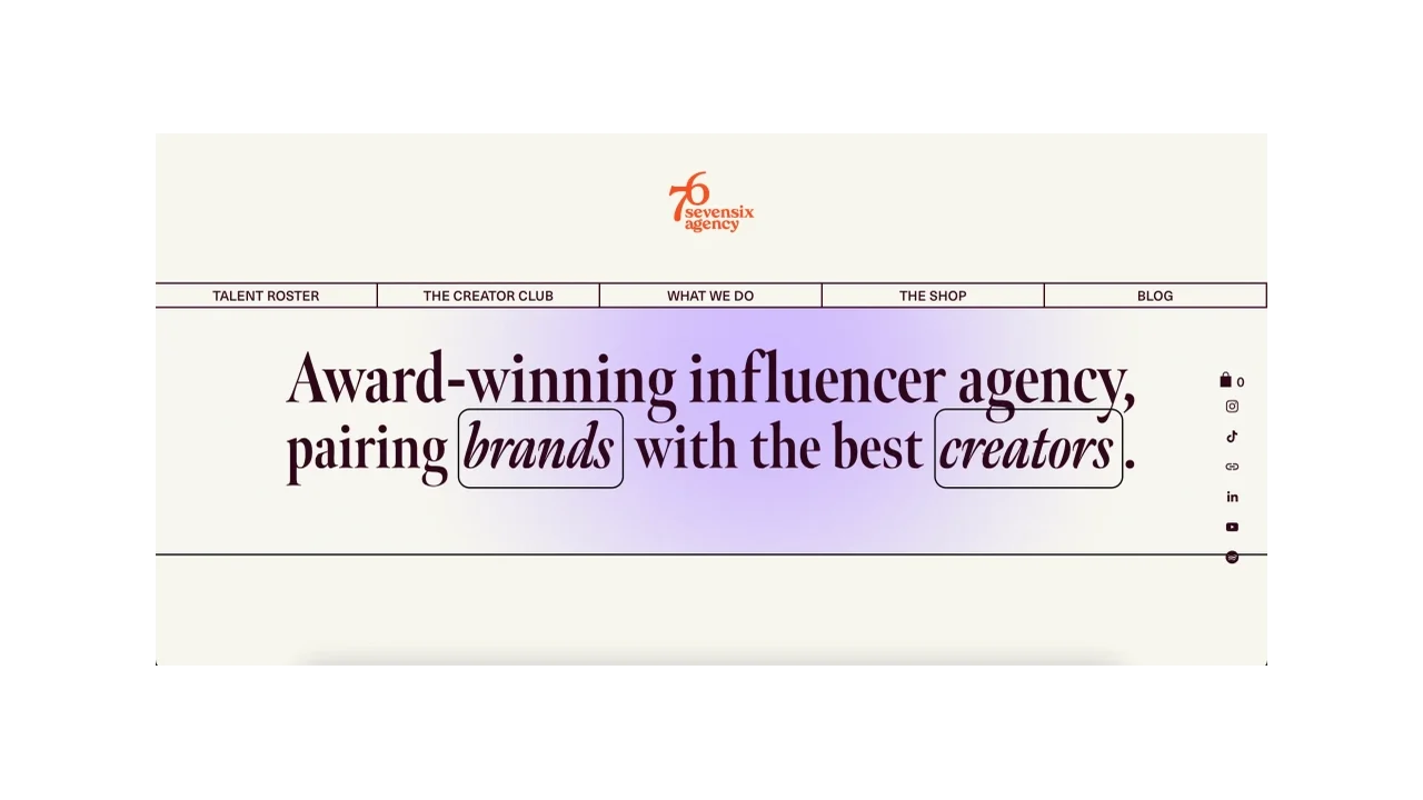 Sevensix Top Influencer Talent Agencies