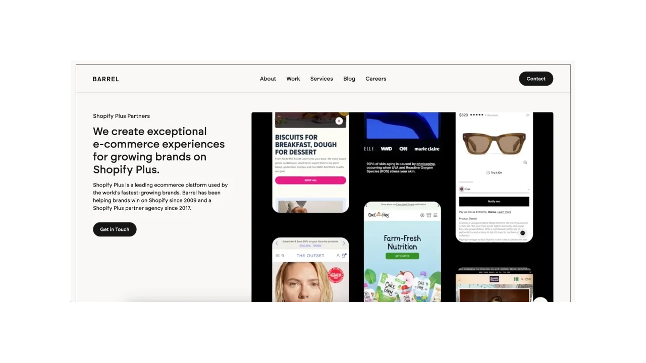 Barrel Top Shopify Plus Agencies