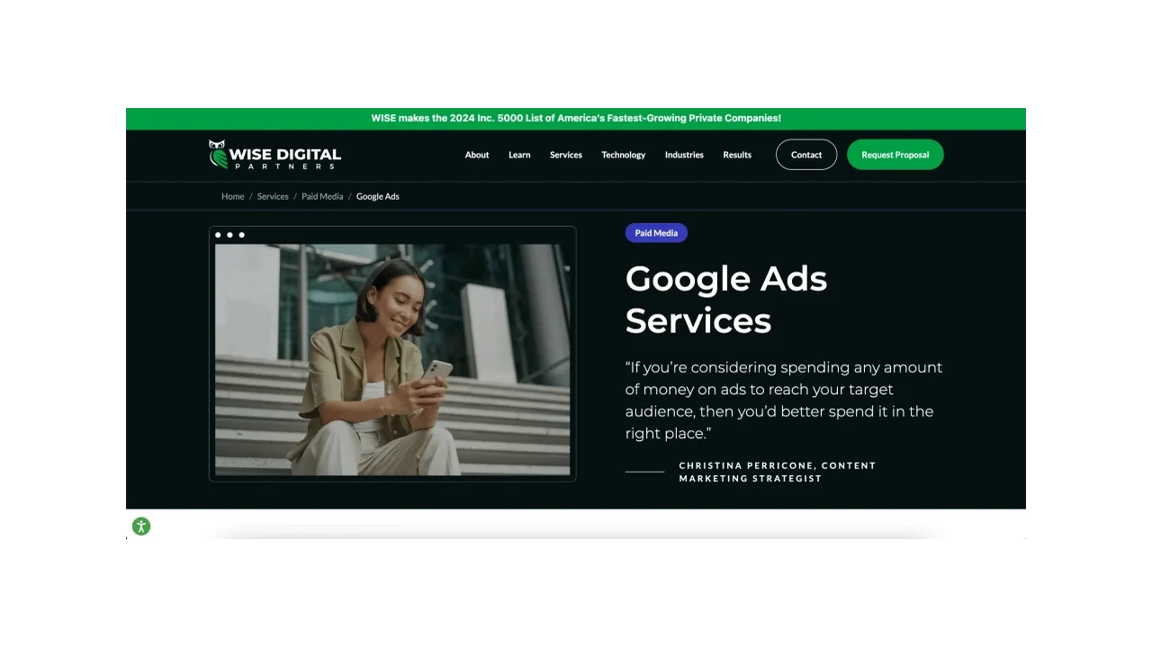Wise Digital Google Ads for Startups
