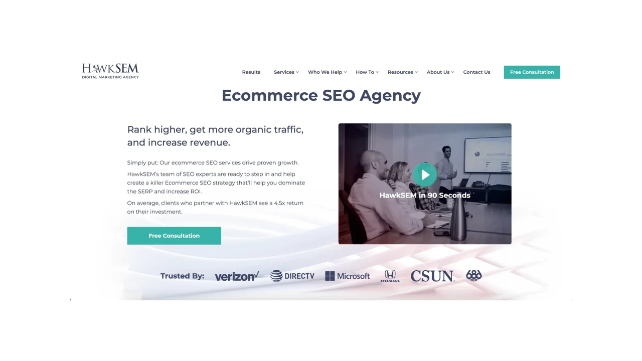 Hawk SEM Top eCommerce SEO Agencies