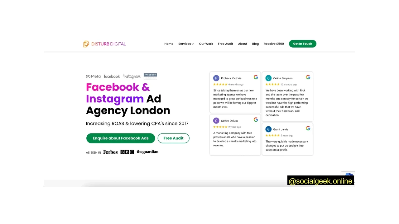 Disturb Digital - Facebook Ads agency in London