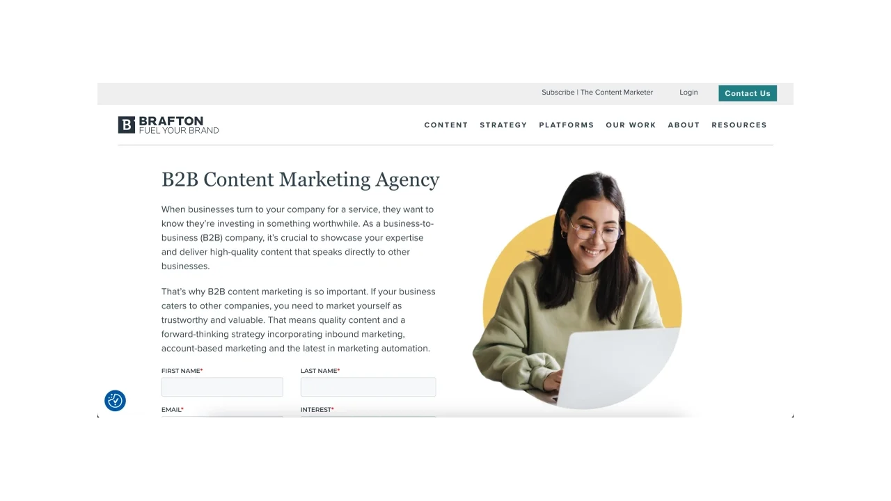 Brafton Top B2B & SaaS Content Marketing Agencies