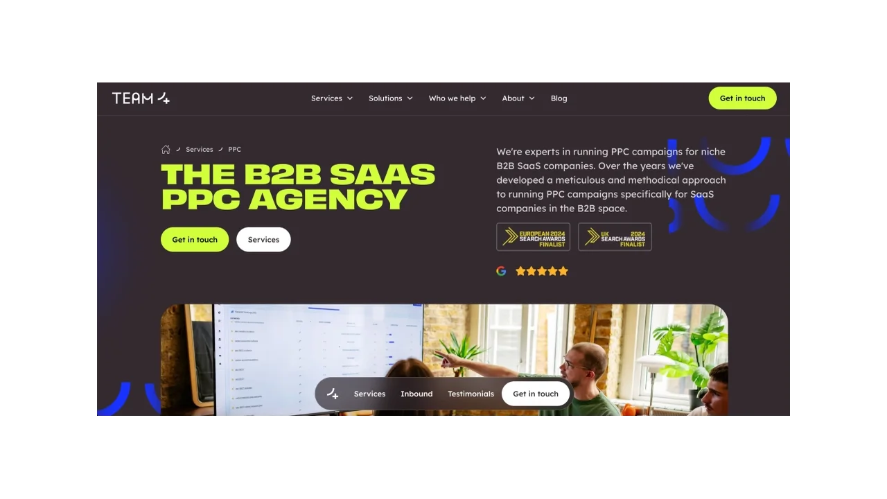 Team 4 Top Paid Social Agencies for SaaS & Technology Brands