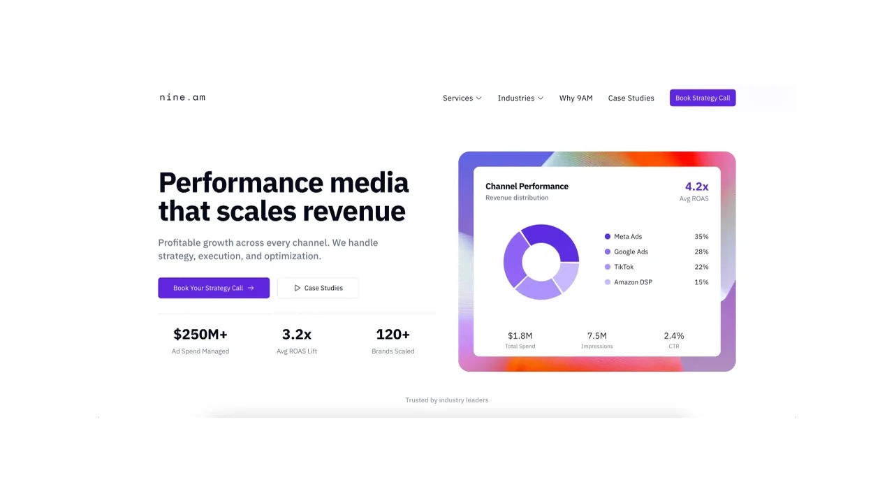 9AM Top Full-Service Performance Marketing Agencies