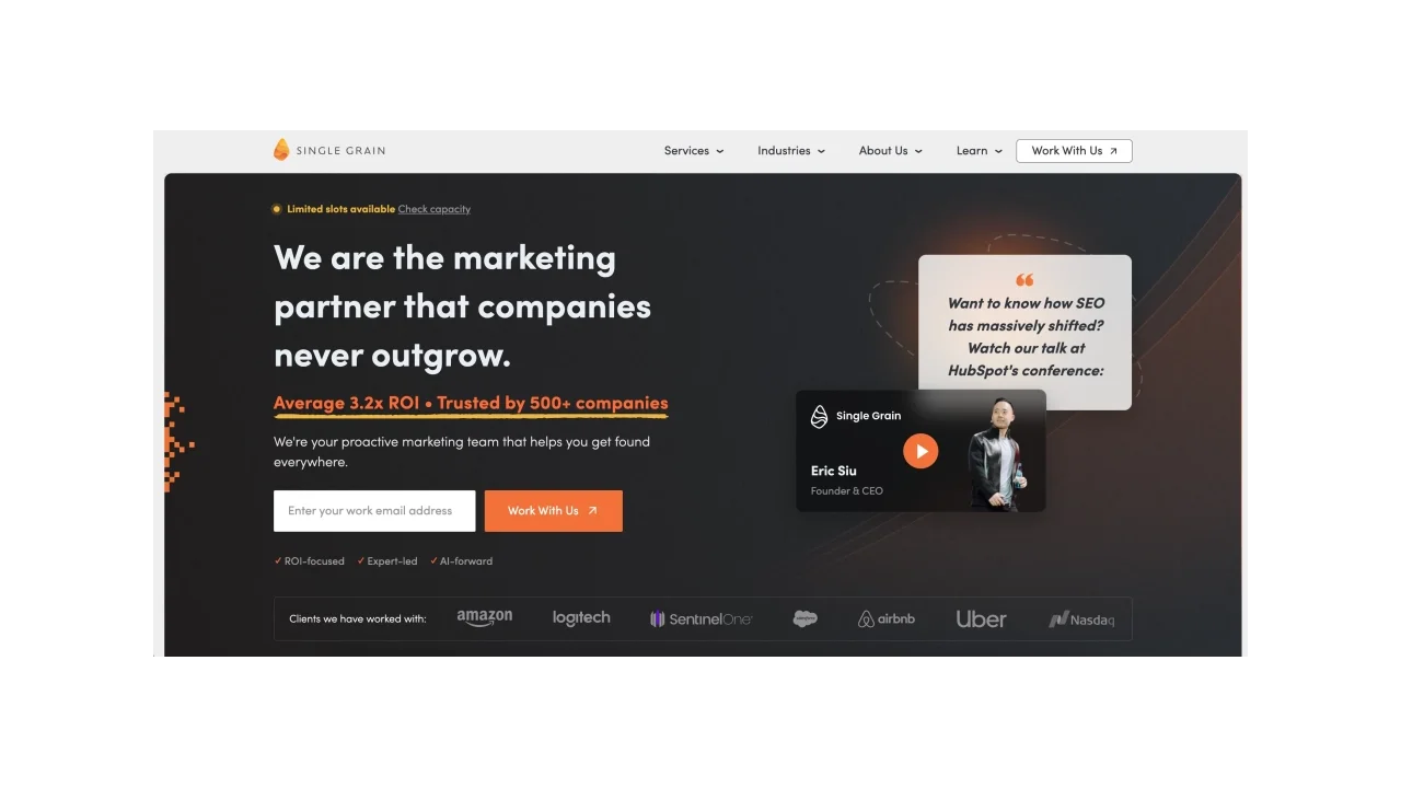 Single Grain - Top Digital Marketing Agencies for Small Businesses