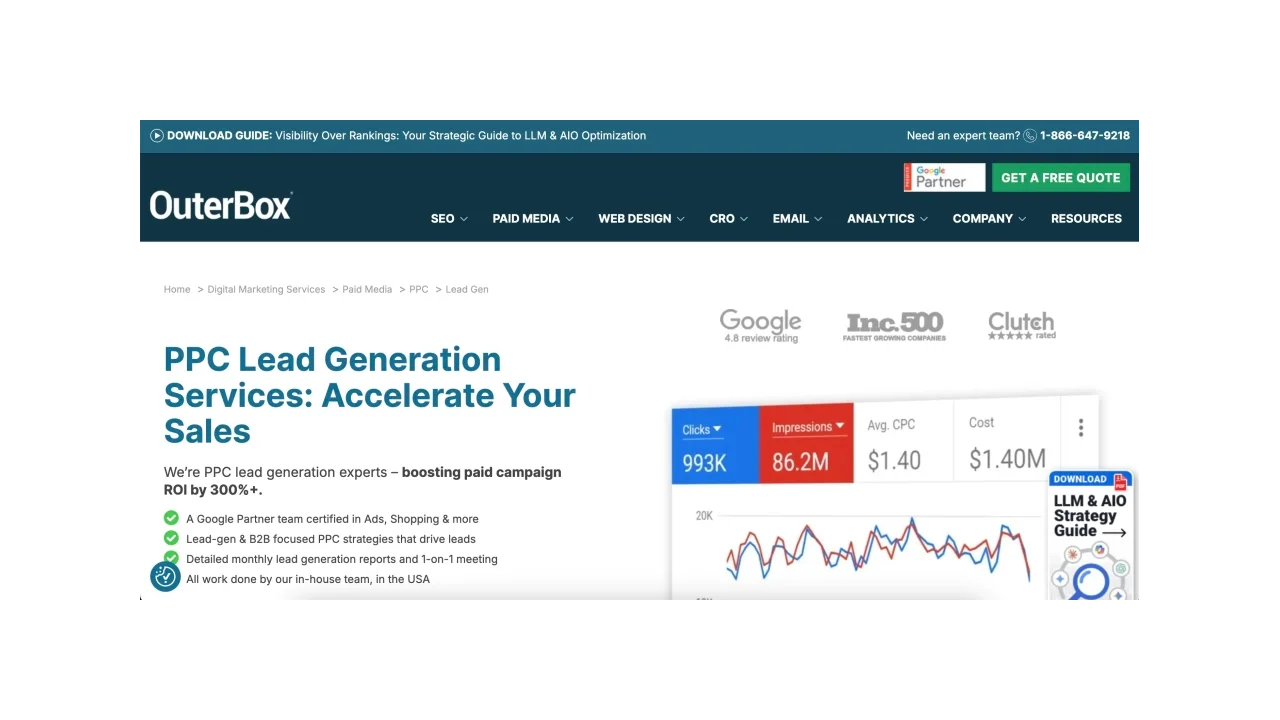 Outerbox Top Lead Generation PPC Agencies