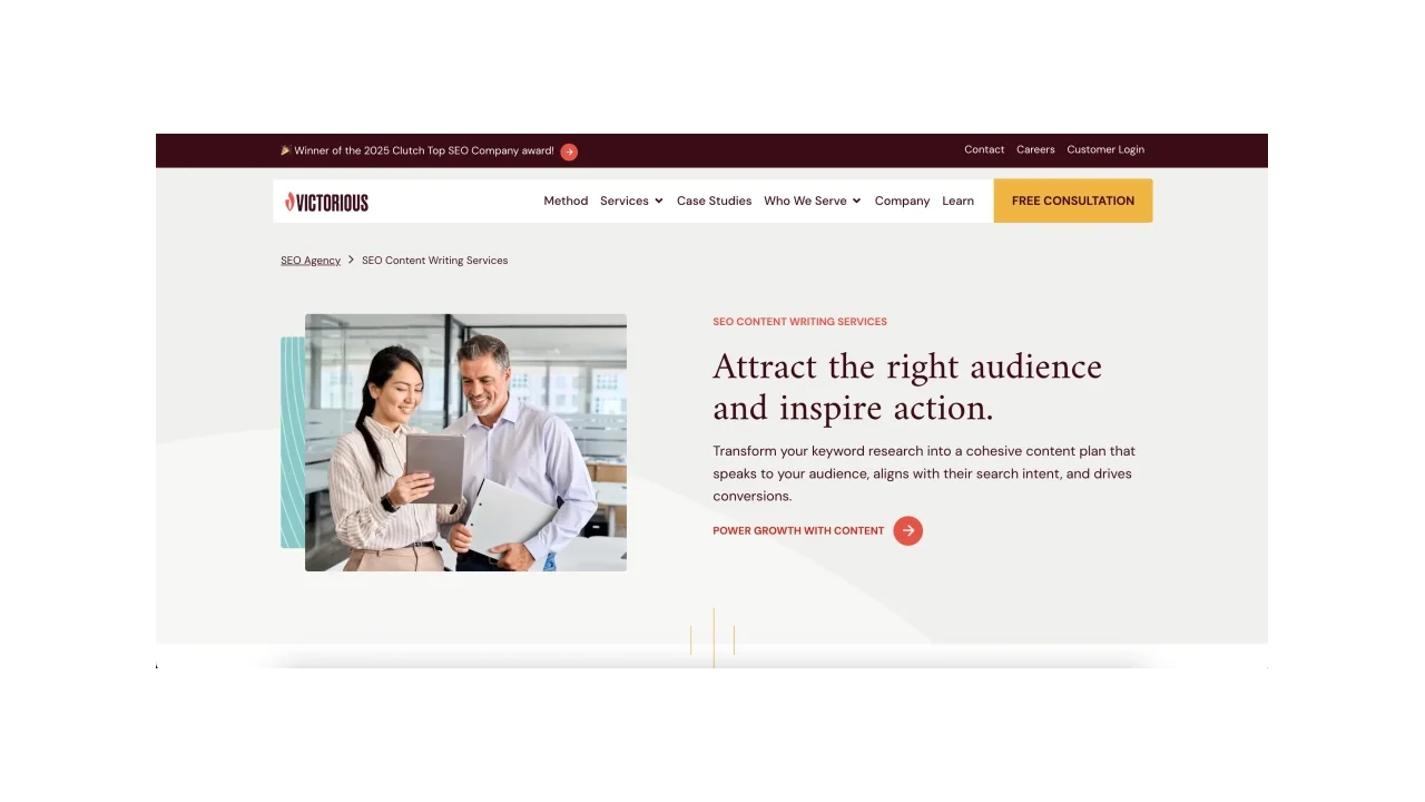 Victorious Top SEO Content Agencies