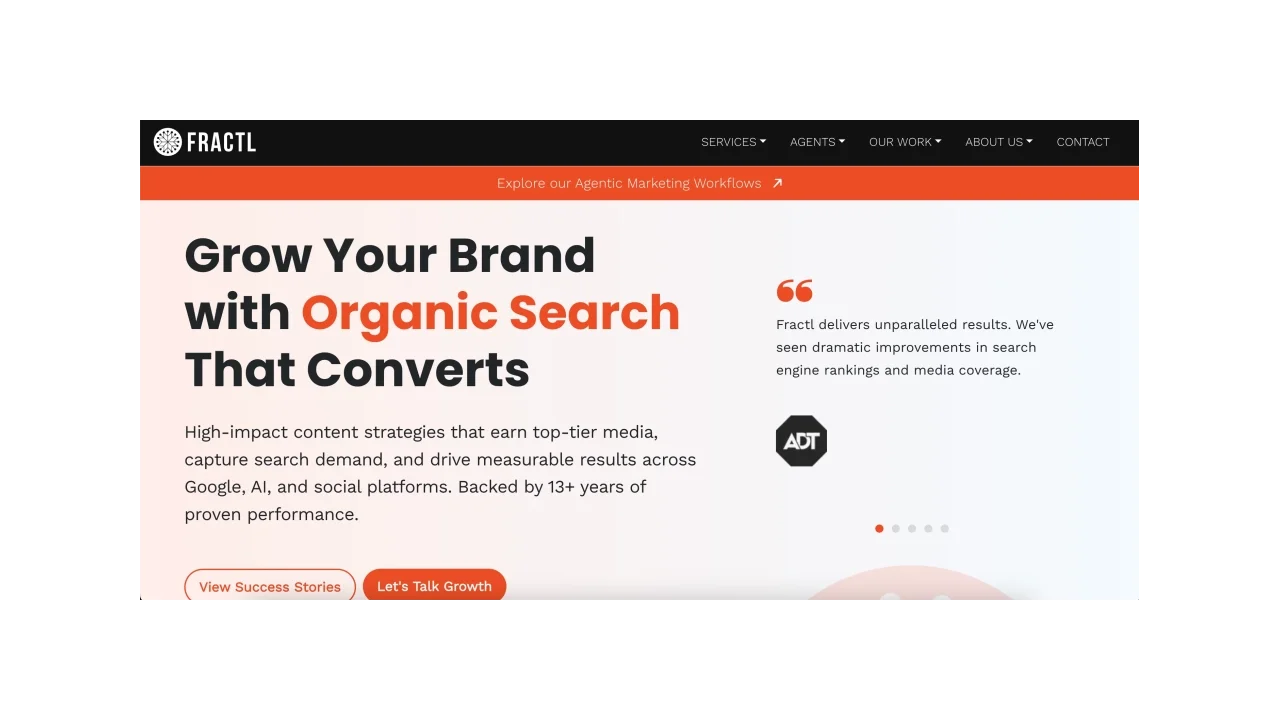 Fractl Top Content Marketing Agencies (General)