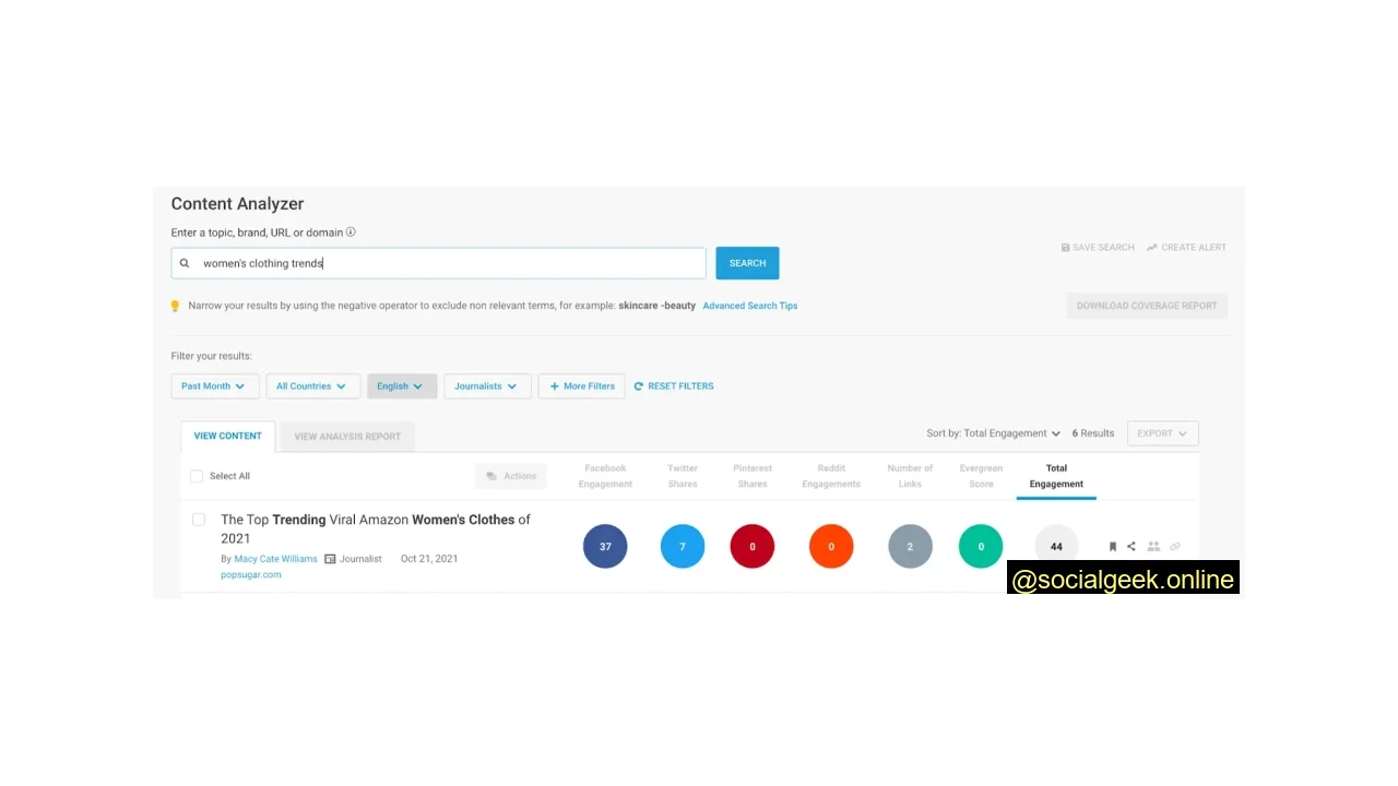 Social Trend analyser