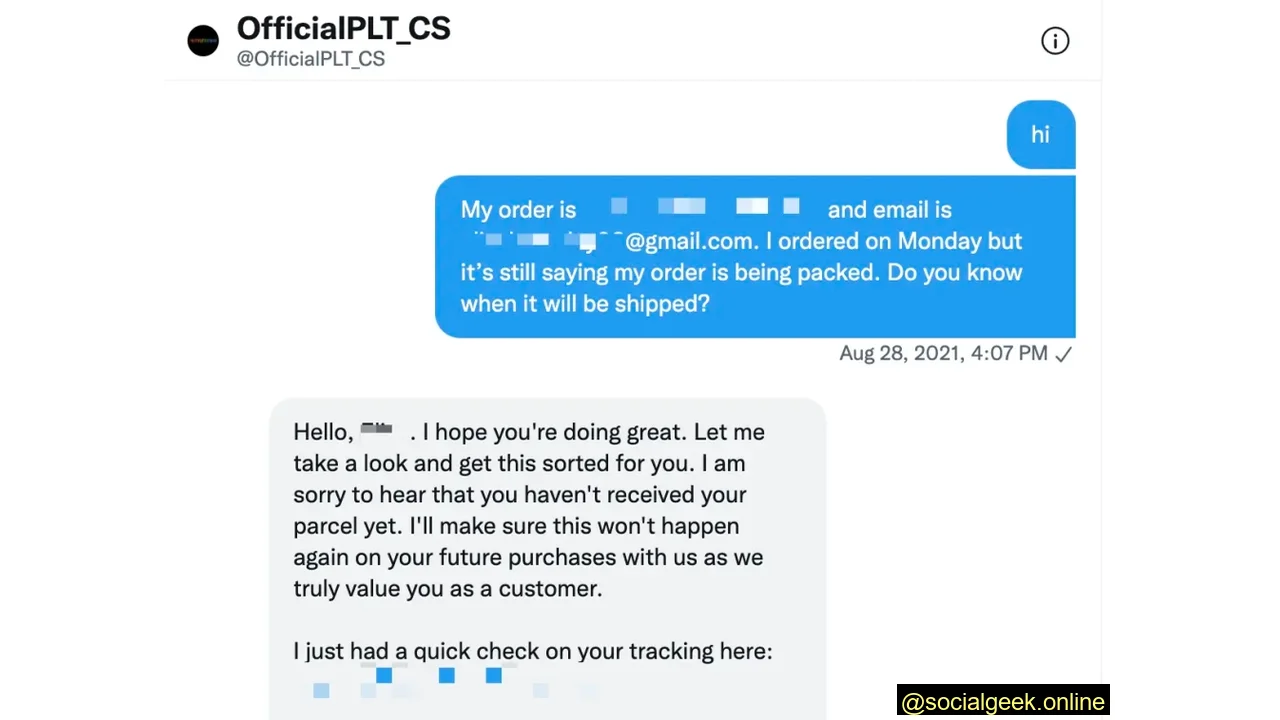 Social media customer service