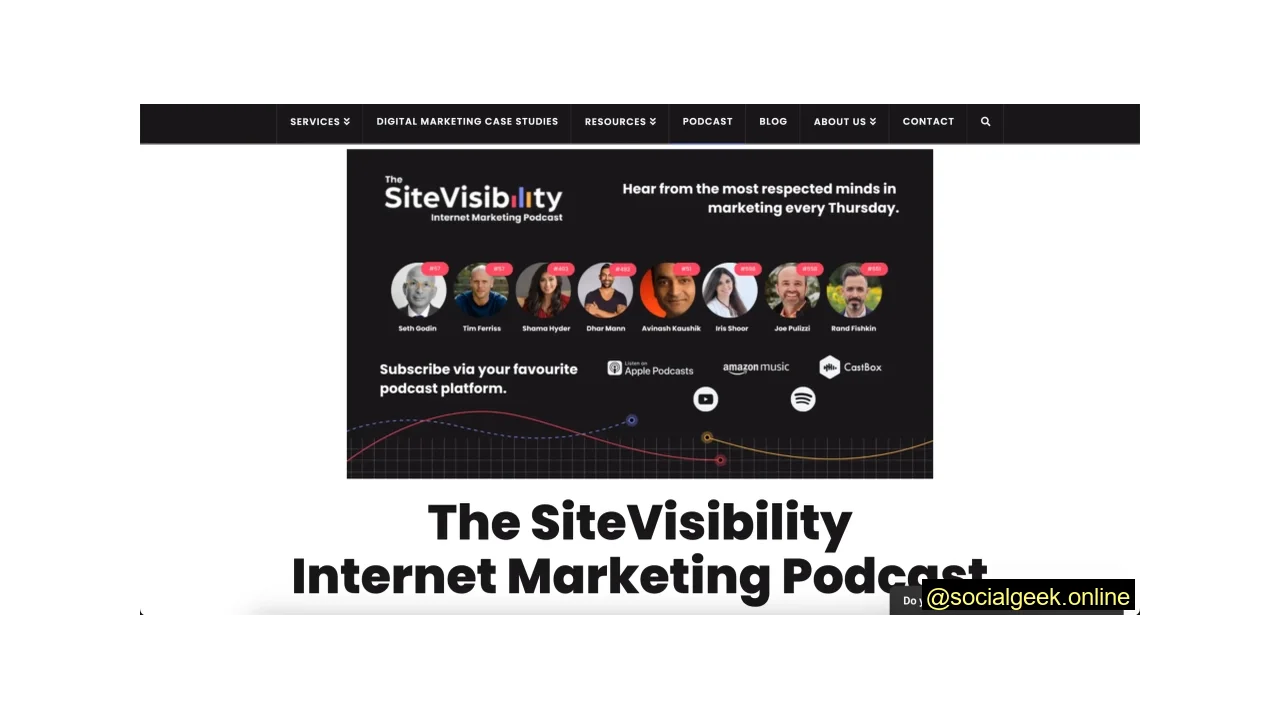 The SiteVisibility Internet Marketing Podcast Best 13 Marketing Podcasts
