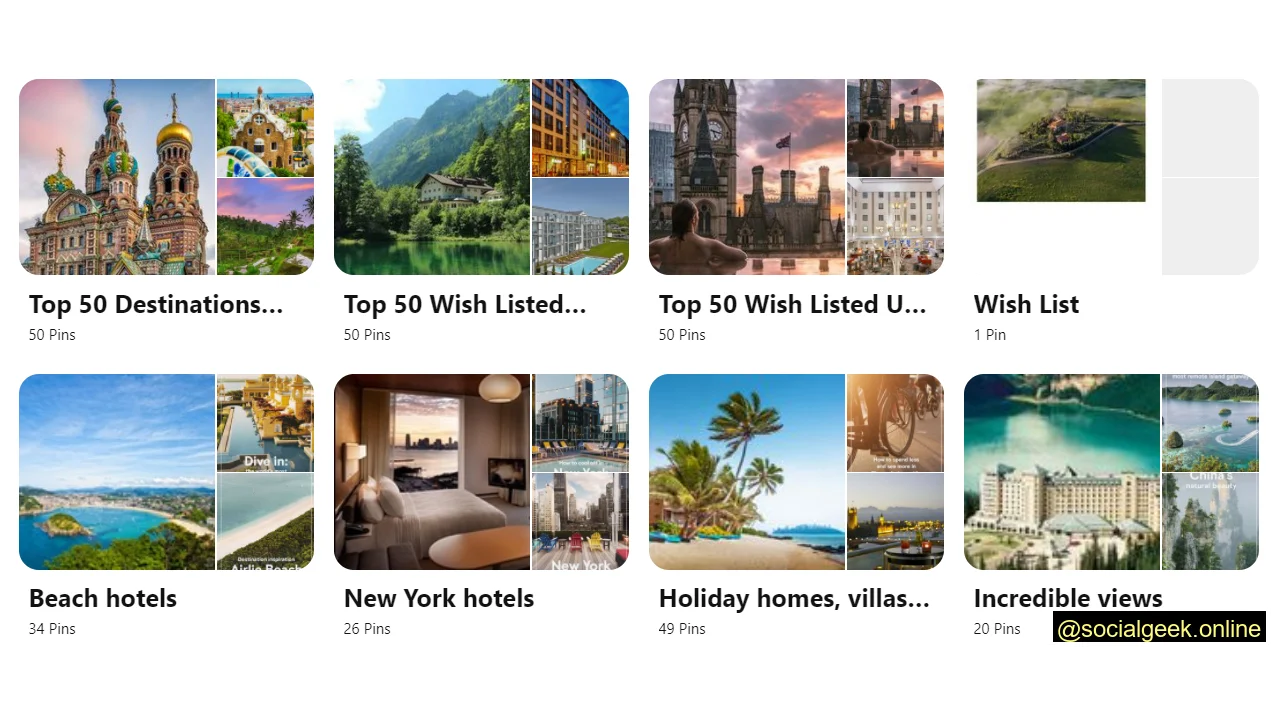 Travel brand on Pinterest - Booking.com