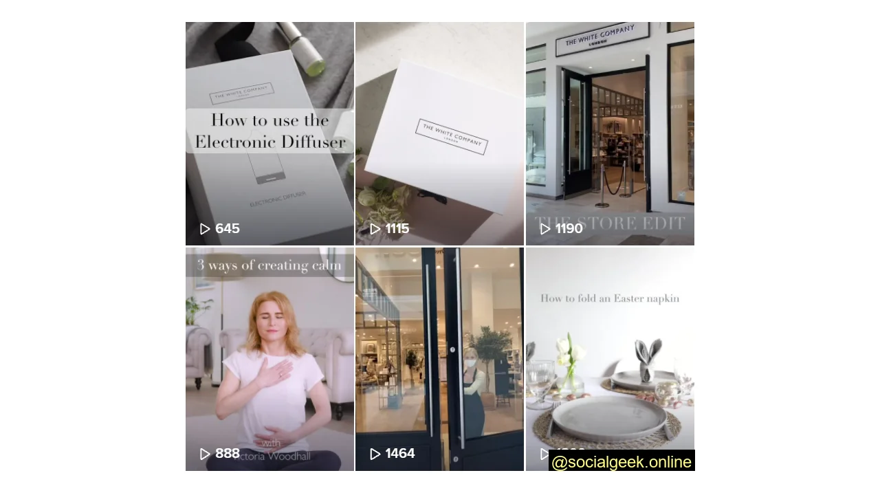 Homeware Brand on TikTok - White Company