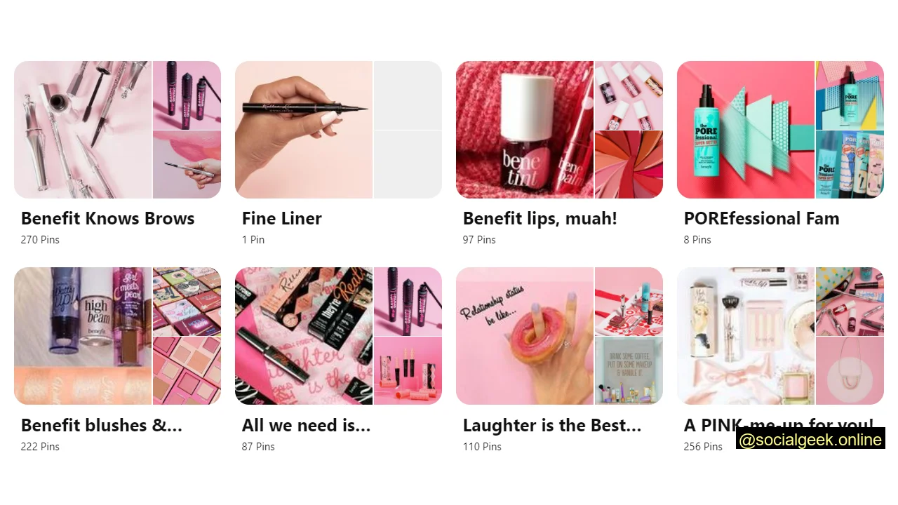 Top Makeup Brand on Pinterest - Benefit Cosmetics