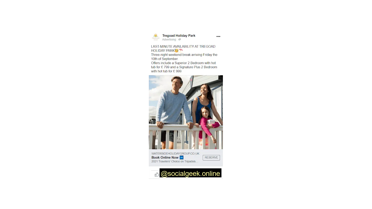 Retargeting ad examples travel brand