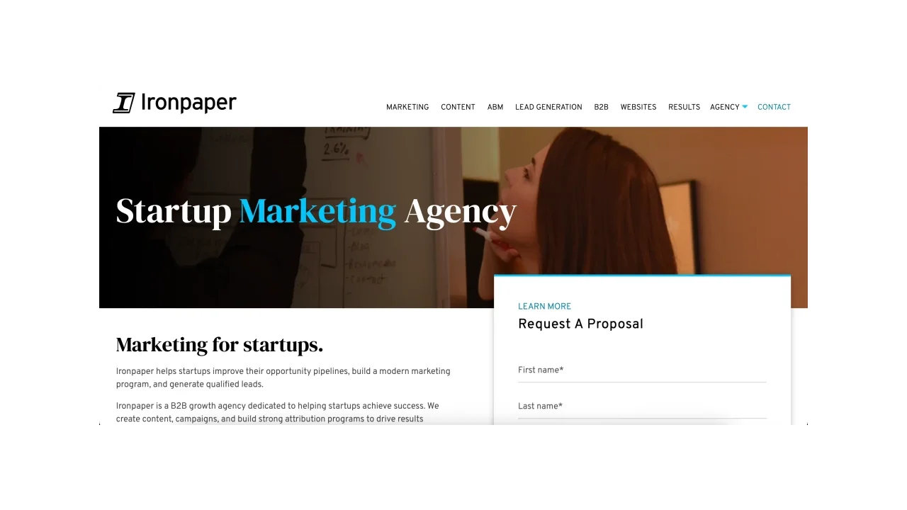 Ironpaper Top Digital Marketing Agencies for Startups