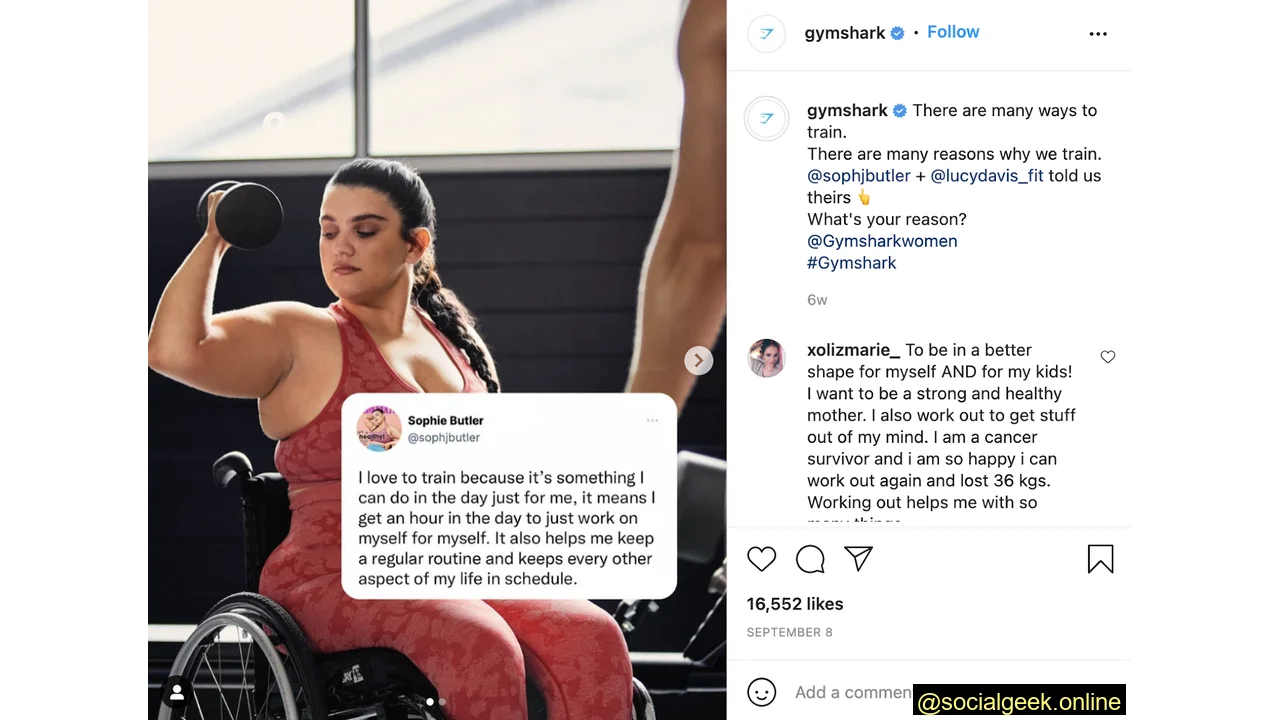 Inspirational Social Media Example