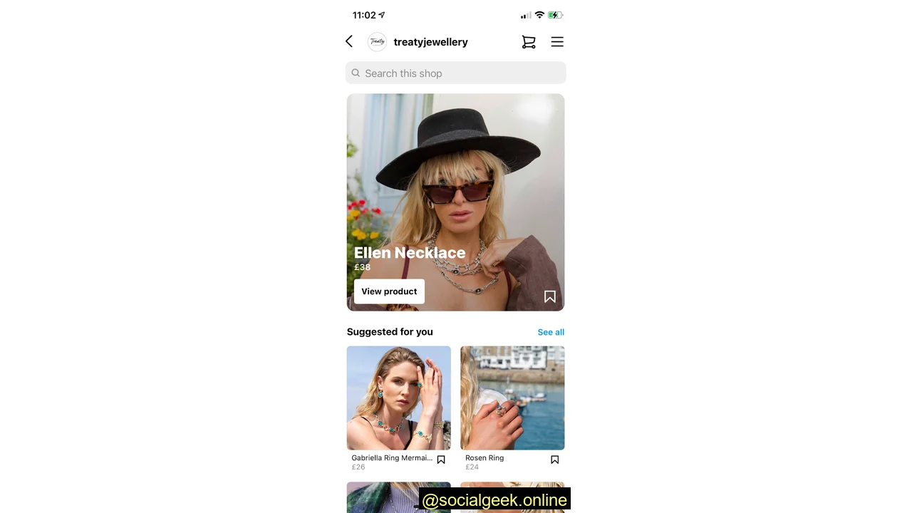 Shoppable Social Media Post