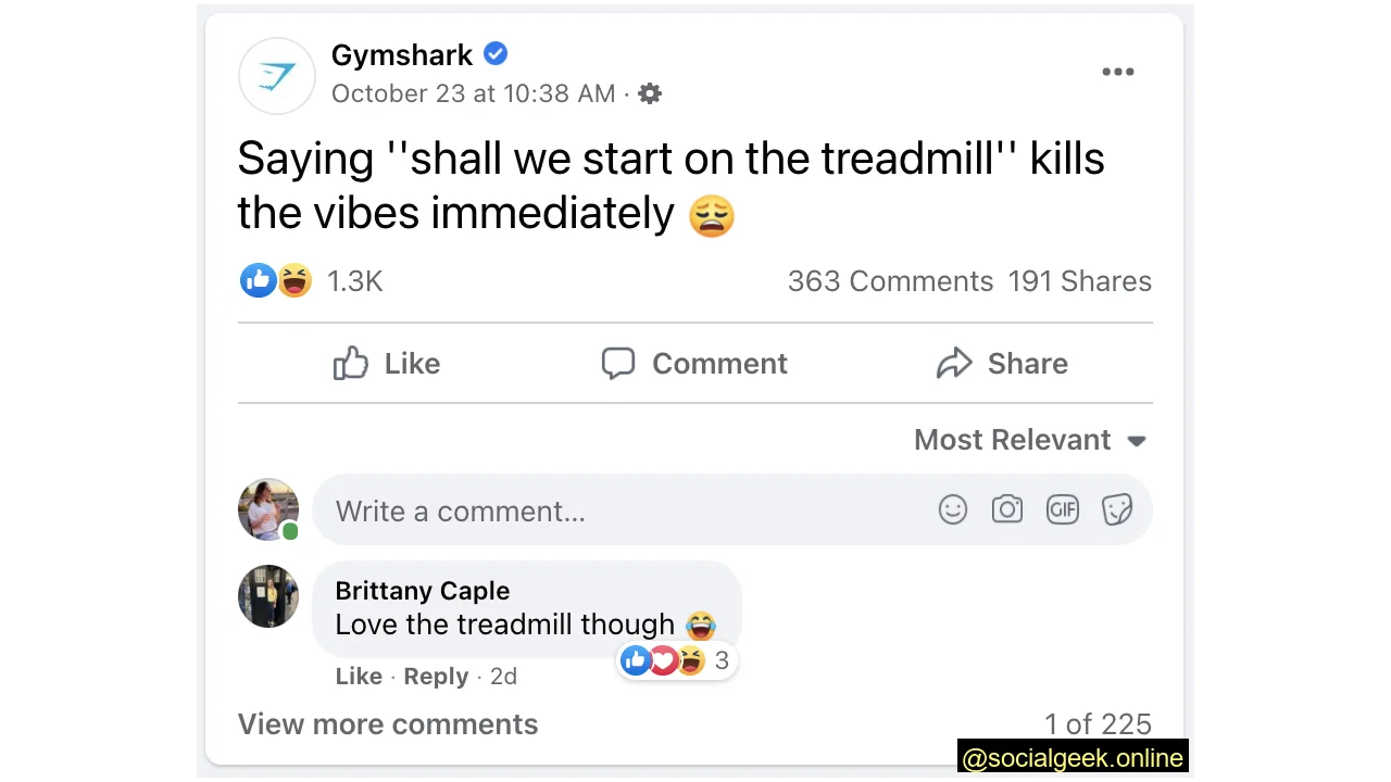 Text Only Social Post Example